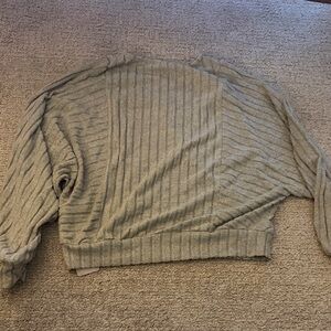 Gray Striped Sweater
